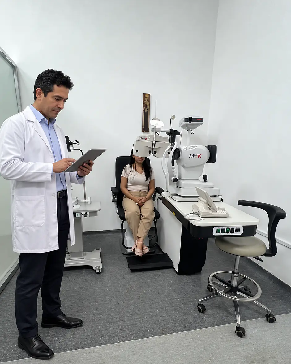 Consultorio de oftalmología de Medik con equipos nuevos